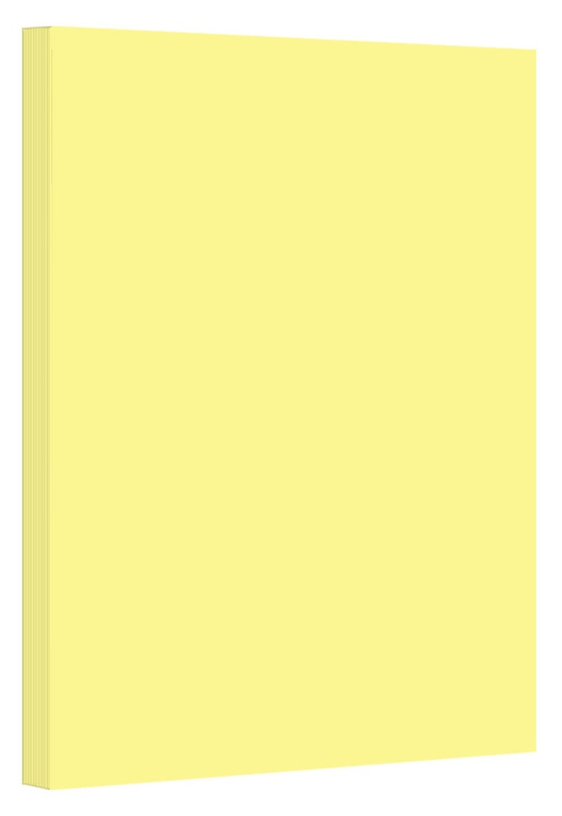 S Superfine Printing Canary Pastel Color Card Stock Paper, 67lb Cover Medium Weight Cardstock, for Arts & Crafts, Coloring, Announcements, Stationary Printing at School, Office, Home | 8.5 x 11 | 50 Sheets Per Pack - Image 1